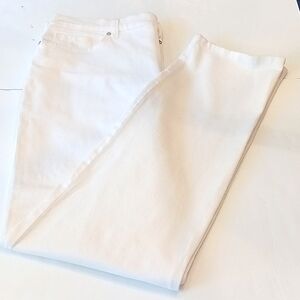 Gloria Vanderbilt Amanda Straight Leg Jeans White Plus Size 18